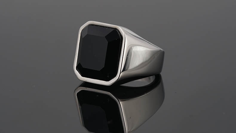 Geometric Pattern Unisex Gender Basic Geometric Titanium Steel Plating Unisex Rings
