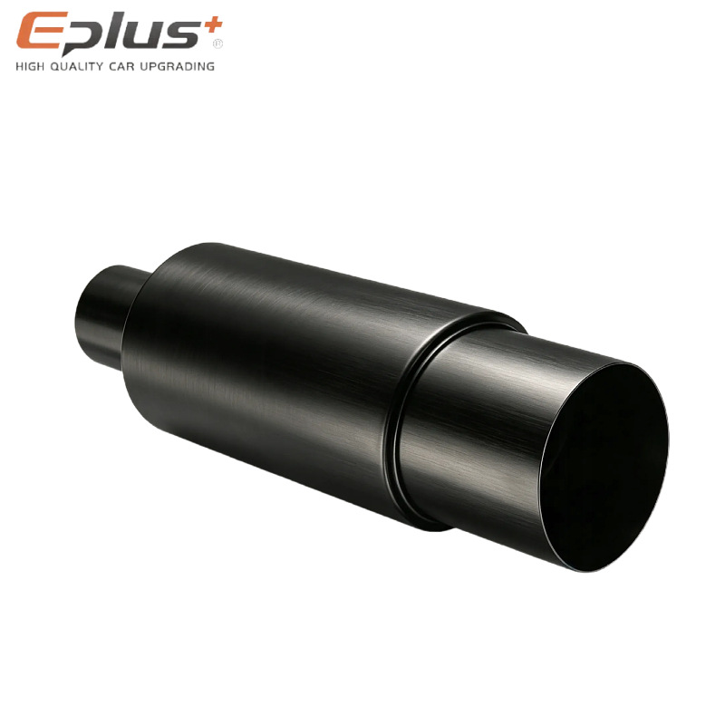 Angled stainless steel modified exhaust drum for motorcycles, universal straight exhaust tailpipe for cars