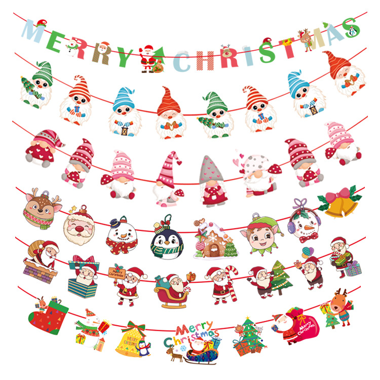 Nueva Navidad decoración suministros bandera tire bandera centro comercial tienda de los niños FIESTA DE Navidad escena adornos de diseño