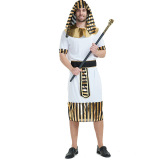 Египетское левское тело выглядит как египетское после -караоны -фараон набор черно -римских самурайских одежды