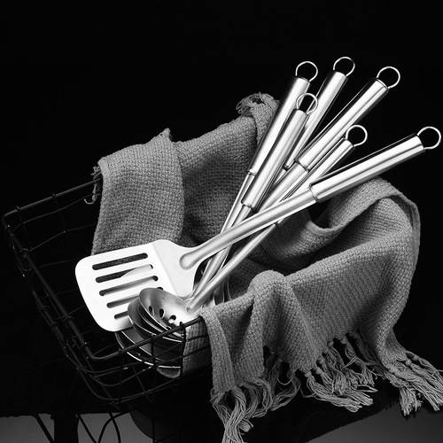 304 stainless steel kitchen tools set including spatula, ladle, soup scoop, wholesale stir-frying spatula, cooking utensils, kitchenware set