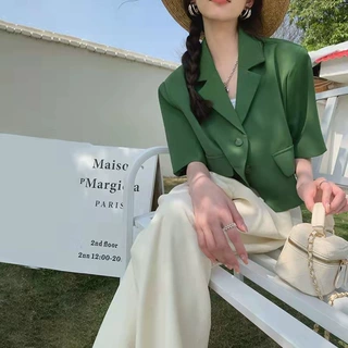 夏季新款短袖西装裤两件套宽松休闲时尚穿搭小个子气质女装网红潮