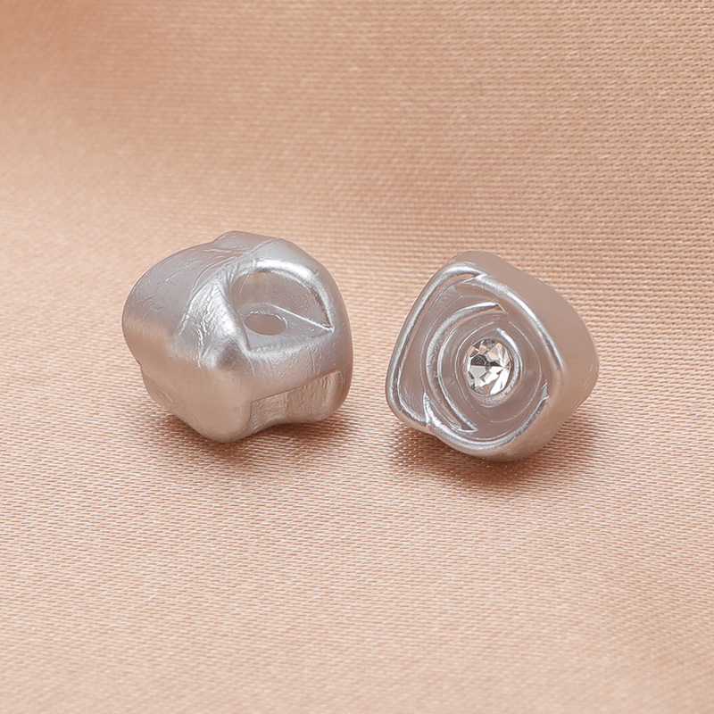 高档开衫纽扣扣子衬衫女雪纺彩色珍珠扣玫瑰花百搭衬衣扭小扣子