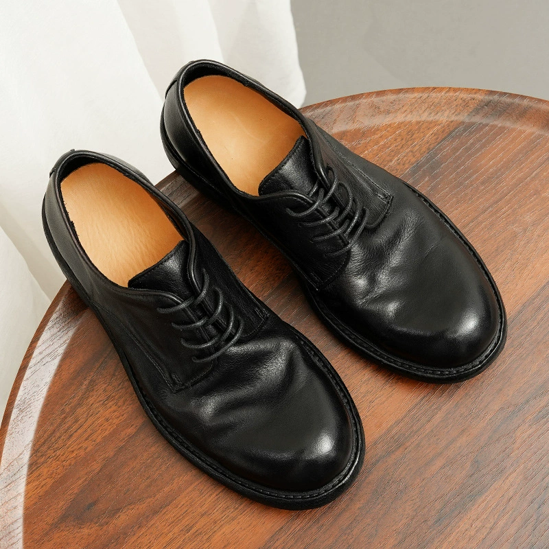 【Customized model shipped within 5 days】Goodyear handmade leather shoes men's formal leather sole business casual big toe shoes