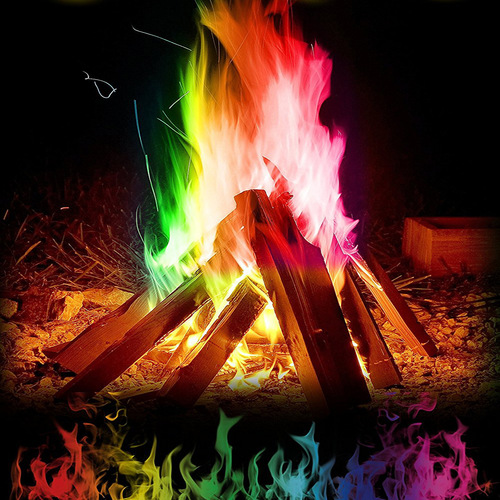 Magic Fire Colorful Flame Powder, Magic Flame Color-Changing Agent, Party Beach Bonfire Party Supplies