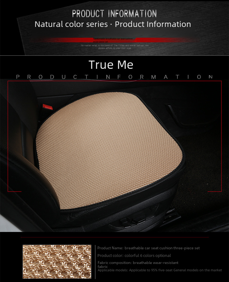 Sommerbelüftung Ice Silk kleines dreiteiliges Autokissen ohne Rückenlehne Einzelstück dreiteiliges Set Kühlmatte Autozubehör Großhandel_voghion.com