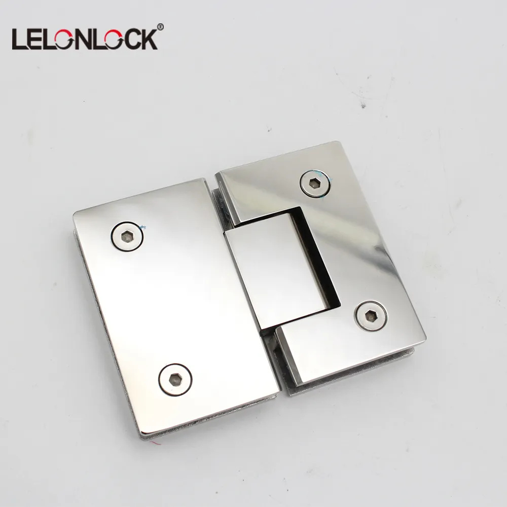 Clip de baño de puerta de vidrio de cobre completo Clip de vidrio de 180 grados Accesorios de ducha de hotel de casa Clip de baño de bisagra de vidrio