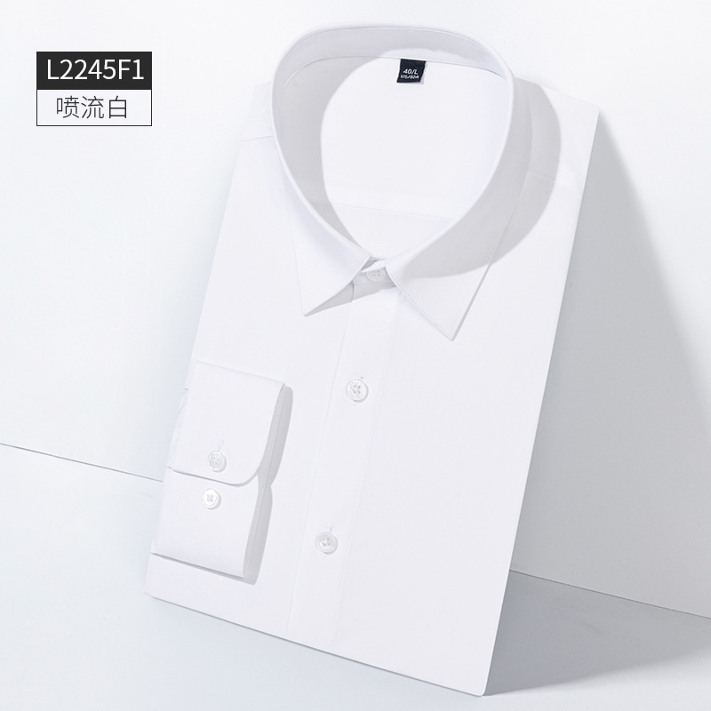 Camisas personalizadas para hombres hielo de alta gama manga larga ligera de negocios ropa profesional primavera y verano camisa delgada logo bordado