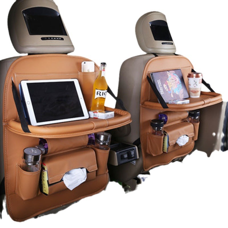 Car-mounted small table storage bag, car seat back hanging bag, storage box, useful item for car seat back storage