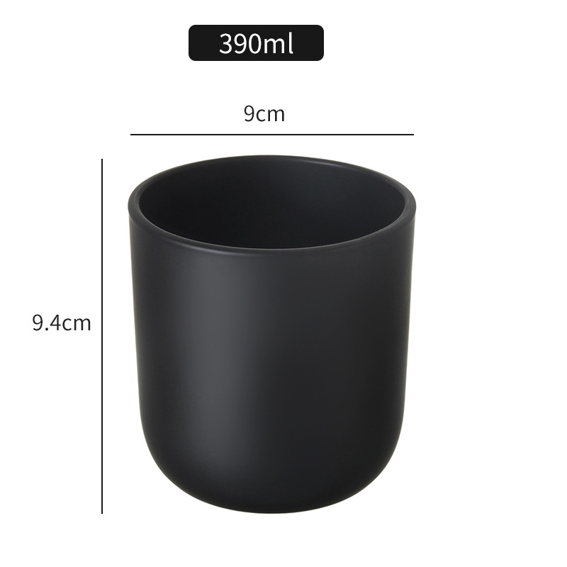 Vaso de vela de vidrio mate esmerilado simple decoración del dormitorio con taza de cera de incienso perfumes transparentes caseros botellas vacías de incienso