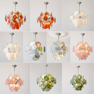 意大利Murano手工玻璃简约现代美式复古法式客厅卧室吊灯中山灯具-阿里巴巴