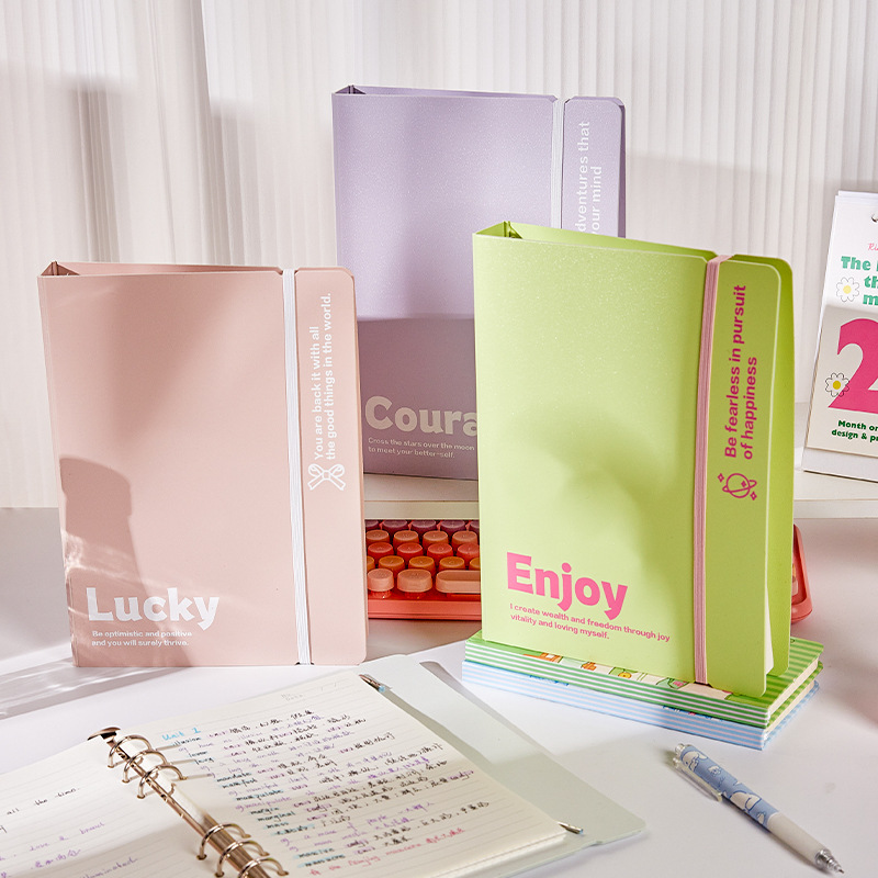 El cuaderno de hojas sueltas simple ins, el cuaderno A5 del estudiante, el libro de hojas sueltas desmontable, el libro de manos de línea horizontal de malla gruesa