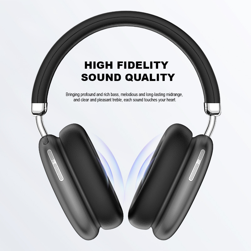 Cross-Border Popular Headphones Active Noise Reduction Detachable Magnetic Earmuffs Ultra-Long Battery Life Head-Mounted Bluetooth Headphones