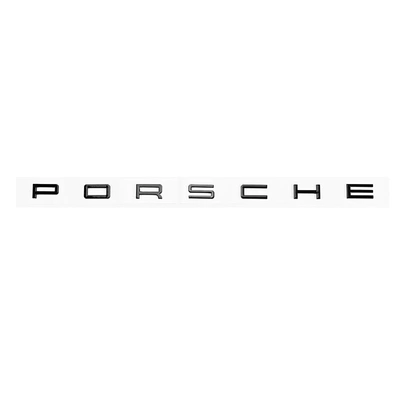 Car logo, English logo - gloss-black-porsche
