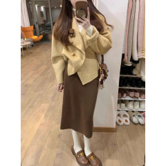 复古气质御姐风小香风毛呢外套女秋季新款宽松休闲设计感外穿上衣