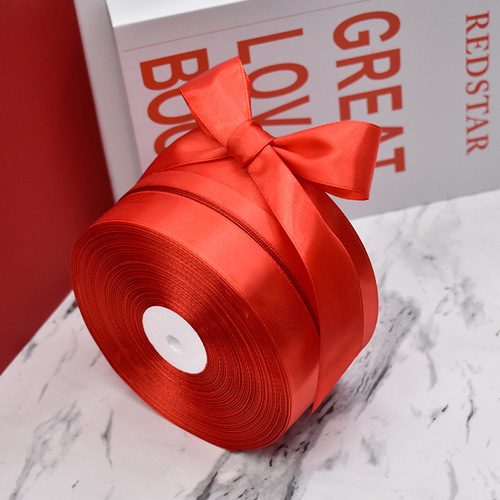 Big red webbing ribbon 0.3-3.8cm large roll ribbon gift packaging ribbon diy accessories polyester