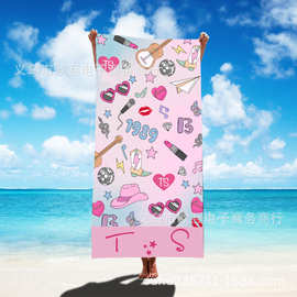 亚马逊Swiftie 个性化泰勒风格沙滩巾适合儿童 女孩和女士的礼品