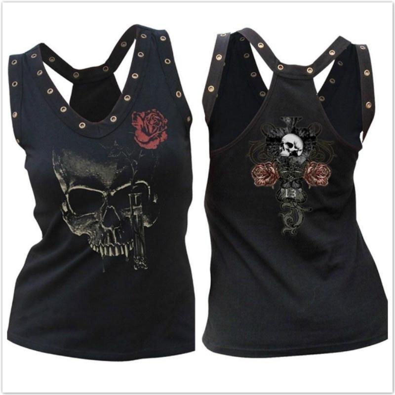 Skull Print Tank Top 1