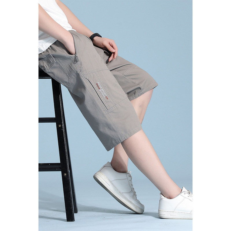Summer Short Cropped Pants, Loose Plus-Size Casual Shorts, Trendy Versatile Thin Elastic Sports Pants
