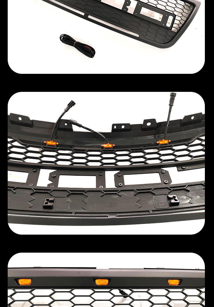 Suitable for 12-15 Ford Explorer China Net FORD Explorer with lights LED front grille dumb black China Net