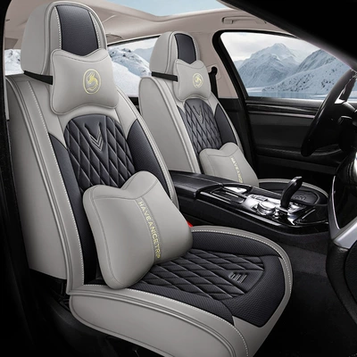 Car Cushion Fixed Waist Wing Five-seat Four-season Cushion Full-cover Seat Cushion Nappa Leather Amazon Europe and America Cross-border