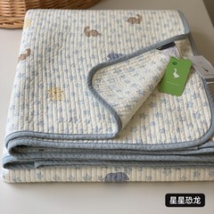 韩国大鹅ins全棉棉花床盖夹棉绗缝榻榻米炕单双人四季防滑大床单