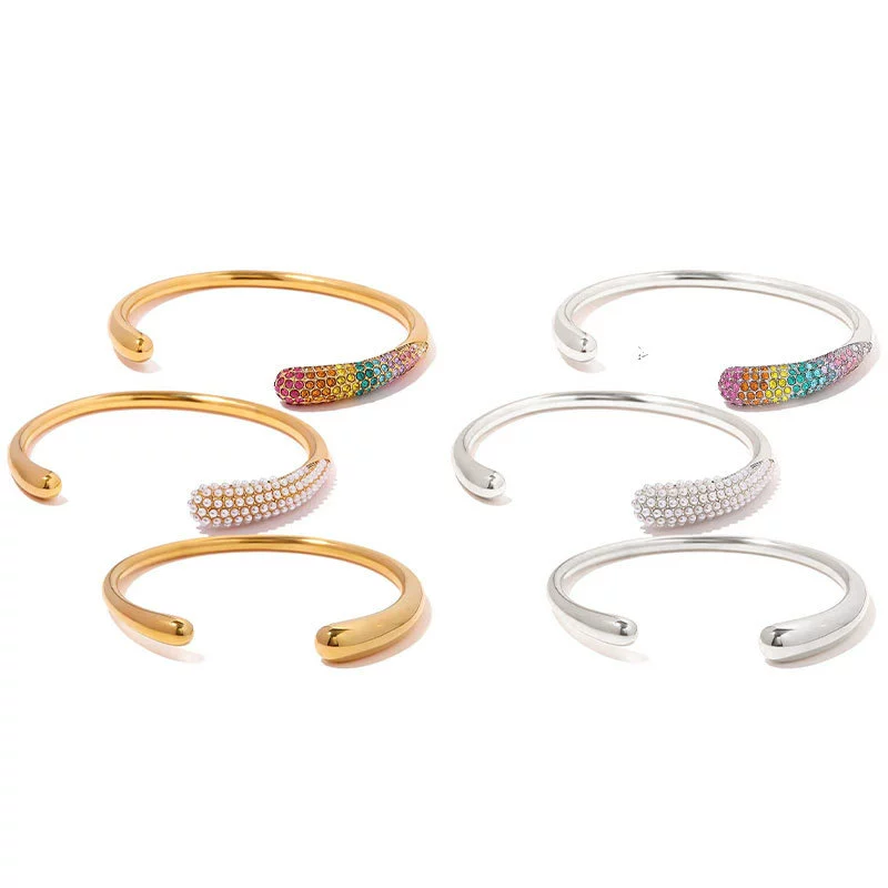 Супер блестящий бриллиантовый жемчужный открытый браслет INS стильный дикий браслет высокого уровня женская легкая роскошь нишевые трансграничные украшения