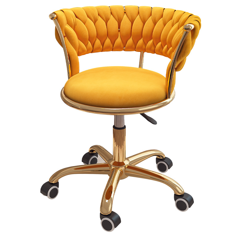 Silla de computadora de lujo ligera para niñas dormitorio confortable silla de elevación giratoria silla de manicuras silla de pollas silla de bar de maquillaje image 5