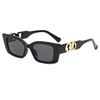 Square small fashionable sunglasses, glasses hip-hop style, 2023 collection, Korean style