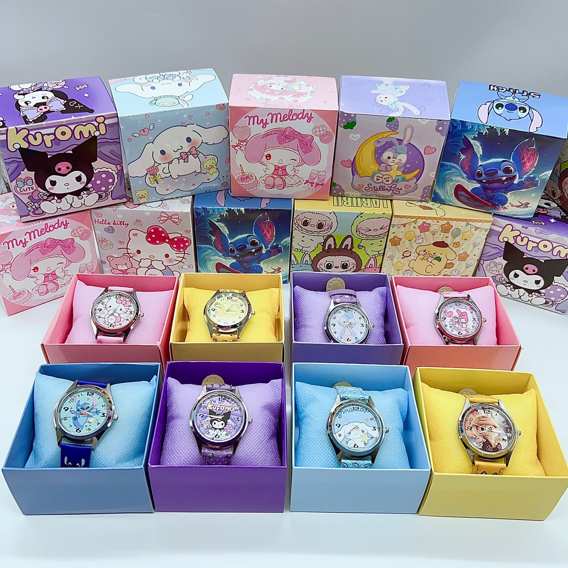 Children's Electronic Watch Cartoon Boxed Spider-Man Avengers Clip Machine Gift Box Watch Student Birthday Gift Blind Box Watch