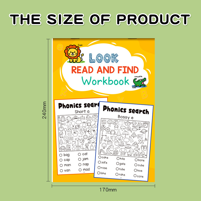 Cross-Border Children's Find-And-Look Phonics Word Search Exercises Focus on Improving Skills through Fun Games
