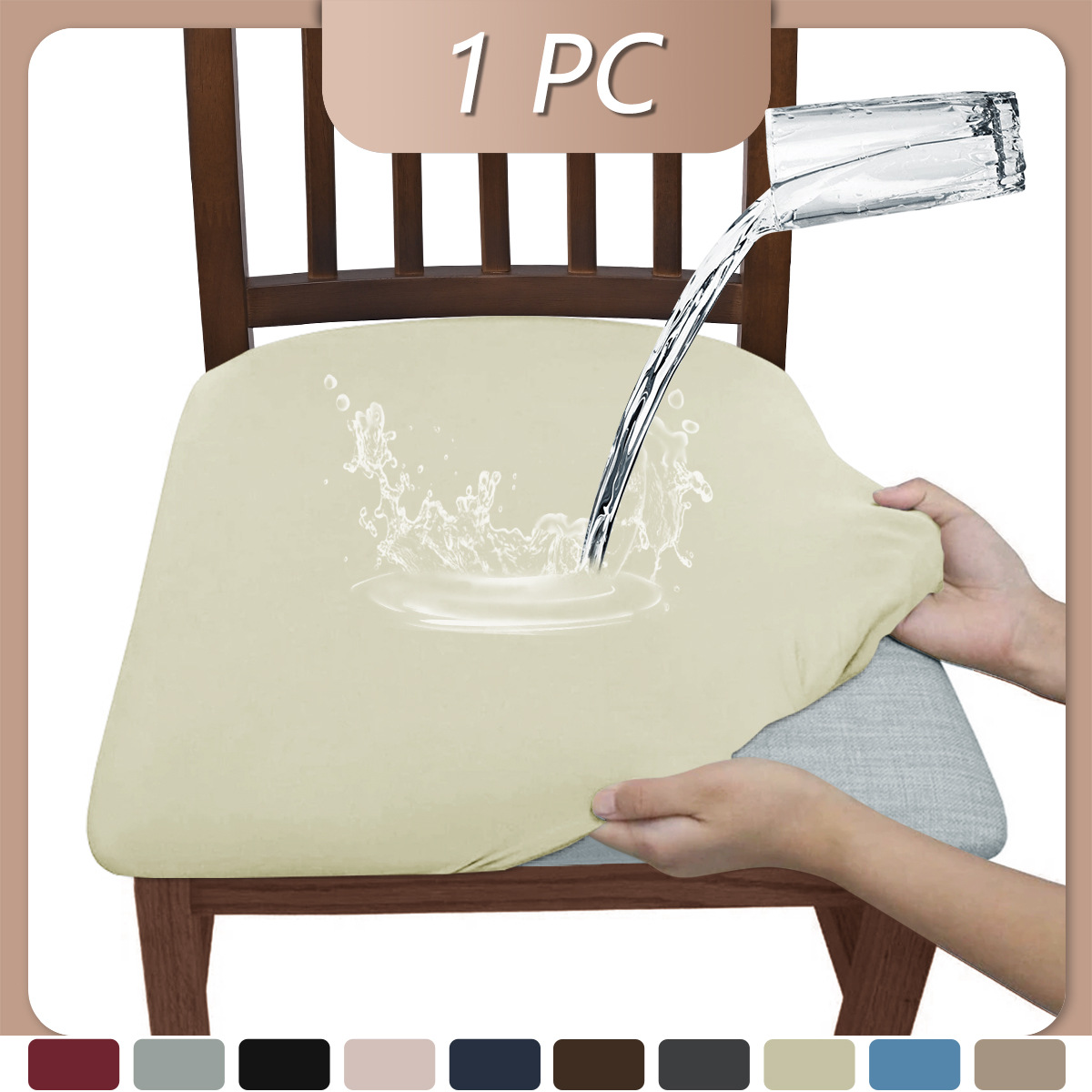 TEMU cubierta de silla en stock, cubierta de banco resistente al agua de seda de leche transfronteriza, cubierta de silla de mesa de comedor de hotel