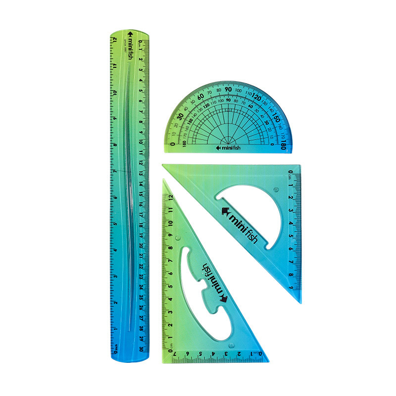 Transfronterizo amazónica gradiente suave regla de geometría triangular regla recta 4 regla de fábrica al por mayor