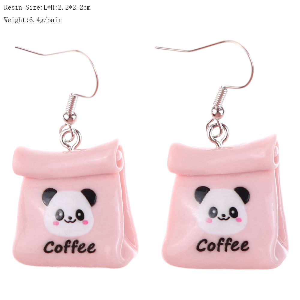 1 Pair Cartoon Style Cute Panda Plastic Drop Earrings display picture 5