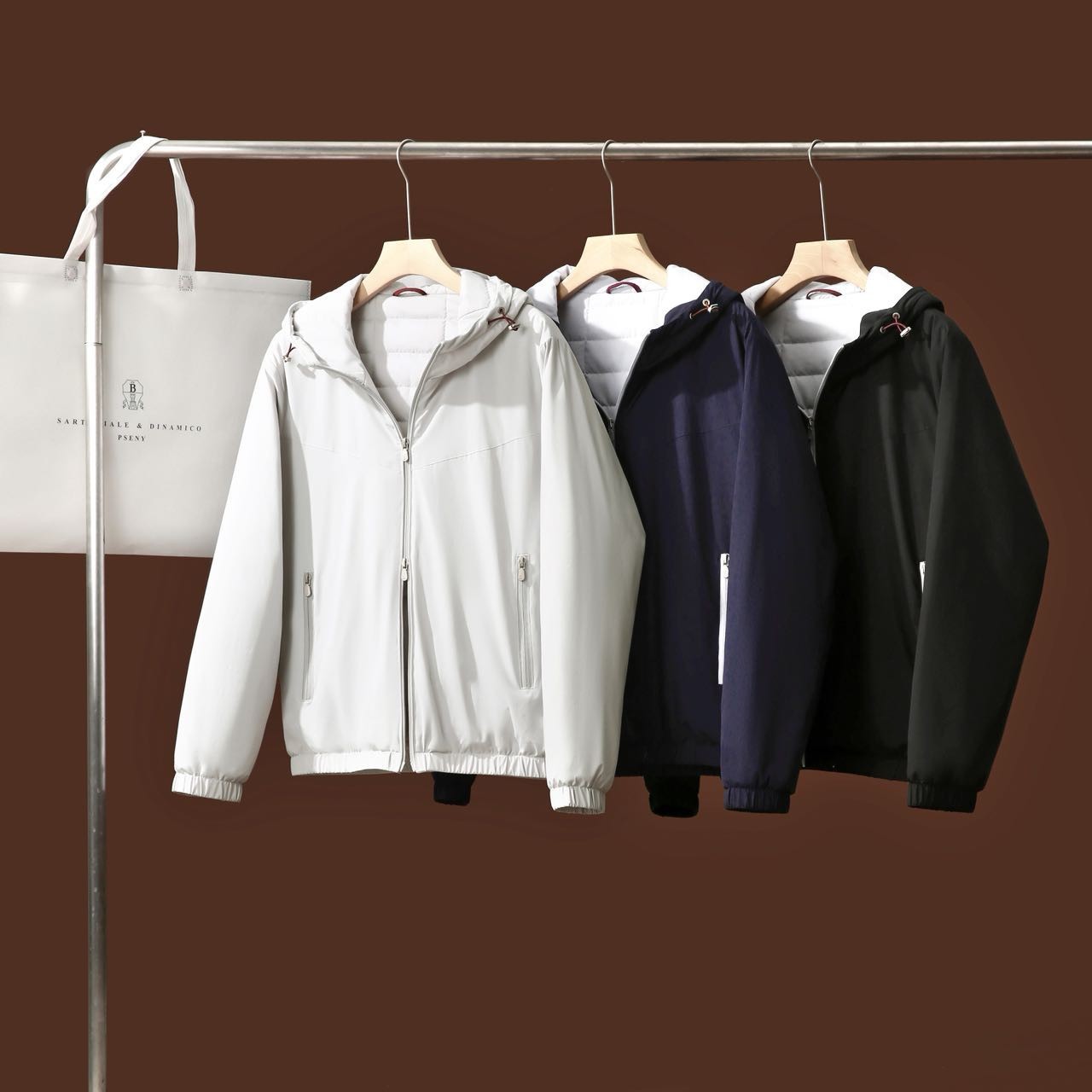 Off-Season Goods, Sheep Wool and Mulberry Silk Filled Men's Autumn and Winter Lightweight Windproof and Warm Hooded Cotton Jacket