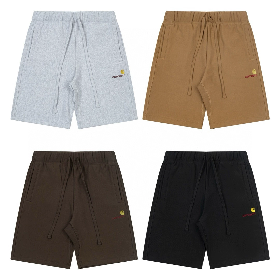 Высококачественные шорты Carhart WIP для мужчин, новая классическая модель с вышивкой, на шнурке, простые повседневные спортивные шорты.