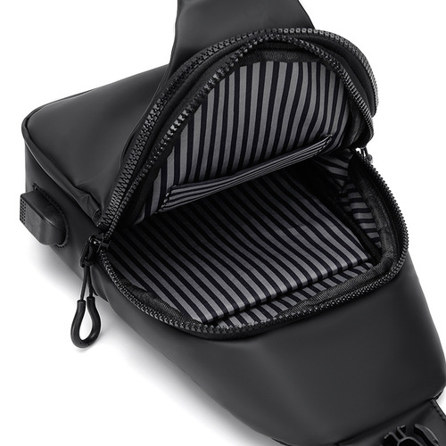 New outdoor large-capacity crossbody bag, one-piece drop-shipping men's chest bag, fashionable, simple and trendy shoulder bag
