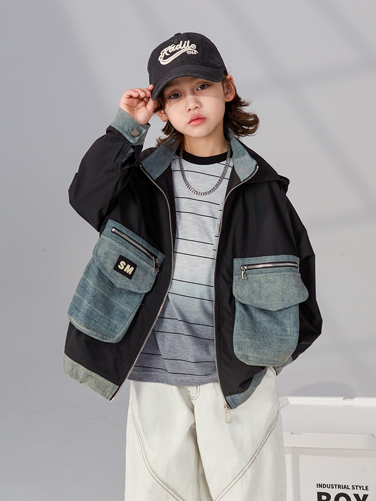 Spring children's autumn denim jacket for boys