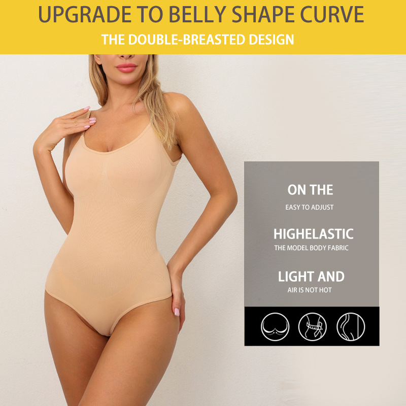 New cross-border body-shaping sling and chest-supporting one-piece bodysuit, tummy control, tight-fitting, shaping and arm-lifting one-piece corset