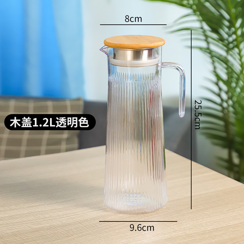 수박 레드 1.2 투명 줄무늬 나무 덮개