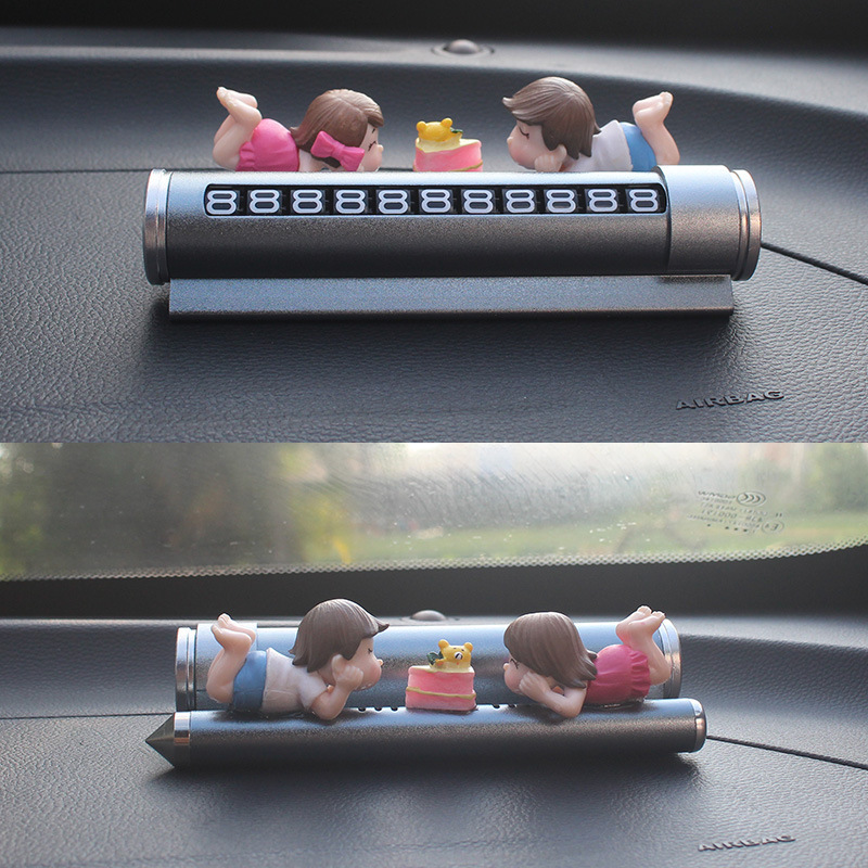 Aika – Nömrəli dayanma kartı Plate Temporary Stop - lying-couple-cake-silver-safety-hammer-aromatherapy-parking-sign