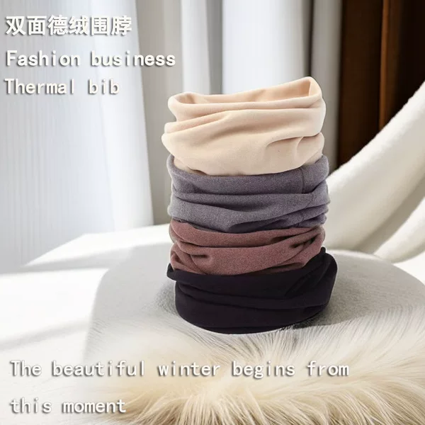 De Velvet Scarf Men's and Women's Cervical Neck Collar Warm Neck Protection Neck Protection Scarf Pullover Neck Protection Student All-match Couple