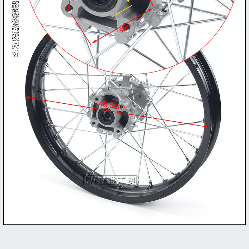 Off-Road Motorcycle Accessories Steel Rims Iron Rims Front Wheel Hub 1.60X 21inch Rear Wheel Hub 2.15X 18inch Wheel Rim Core