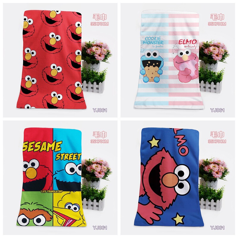Sesame Street Elmo Cookie Monster Cartoon Cute Bath Towel Beach Towel Face Towel Sesame Street Elmo Cookie Monster Cartoon Cute Bath Towel Beach Towel Face Towel