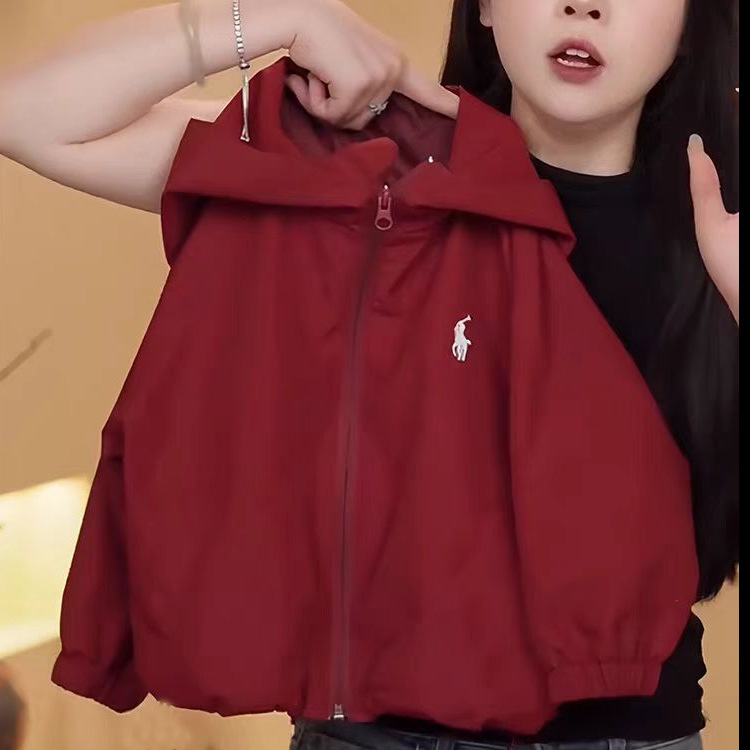 Niñas encapuchadas ropa de asalto primavera y otoño 2024 nueva chaqueta con cremallera para niños y niñas chaqueta roja coreana estilo extranjero