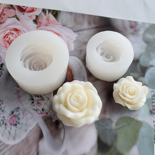 diy chrysanthemum carnation peony lotus valentine rose scented candle plaster handmade silicone mold