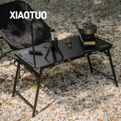 屋外キャンプテーブルアルミ合金軽量化家庭用携帯速開テーブル自動秒収納油圧レバー折り畳みテーブル