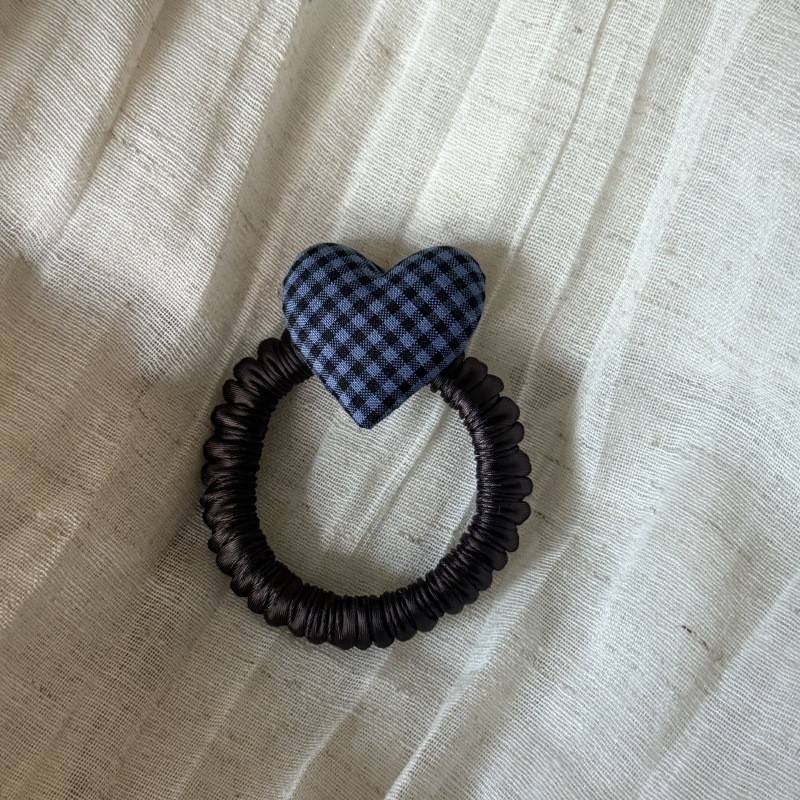 Azul y negro Stripe Love Hair Cord