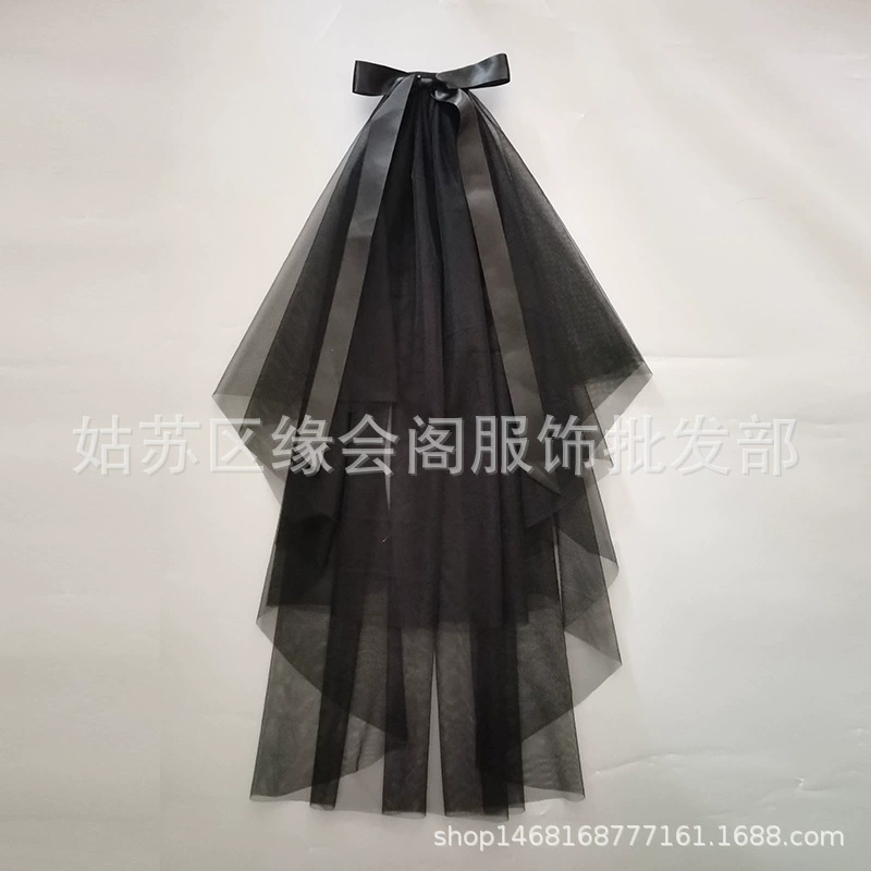 veil, Bridal White Veil, Single or Double Layer, 40–80 cm, Hair Comb or Hairpin Options