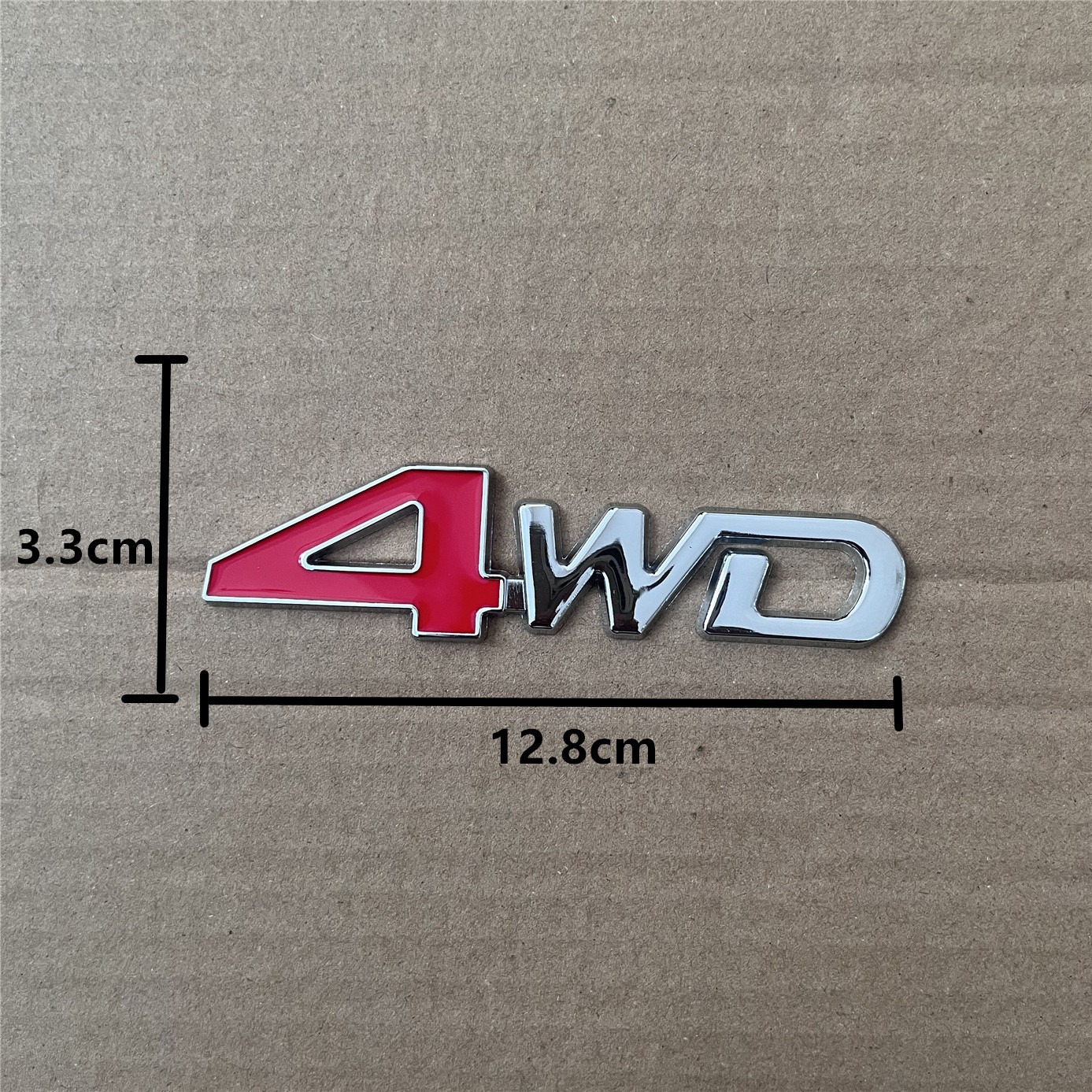 Véhicule tout-terrain à quatre roues motrices permanent, carrosserie métallique 4x4, modification personnalisée, badge arrière de voiture 4x4, décoration_voghion.com